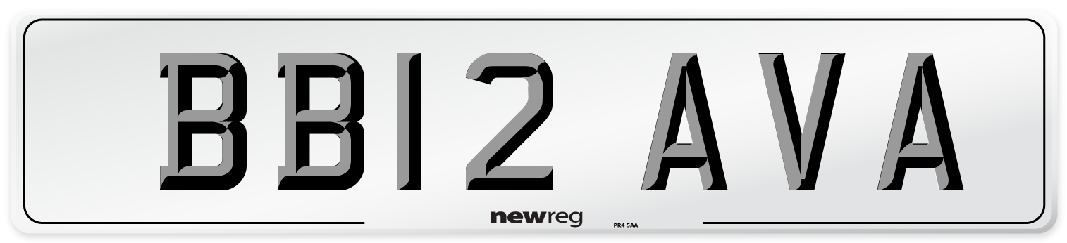 BB12 AVA Number Plate from New Reg